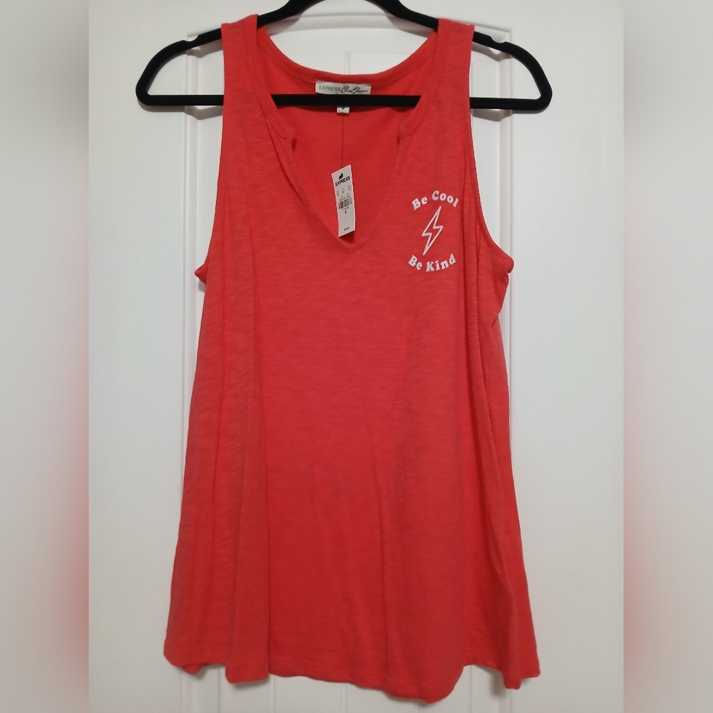 Red Sleeveless Express Top NWT Size medium